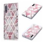 For Galaxy Note10+ Plating Marble Pattern Soft TPU Protective Case(Pink)