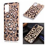 For Galaxy A51 Plating Marble Pattern Soft TPU Protective Case(Leopard)