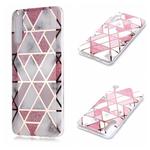 For Galaxy A70 Plating Marble Pattern Soft TPU Protective Case(Pink)