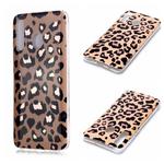 For Galaxy A20 / A30 Plating Marble Pattern Soft TPU Protective Case(Leopard)
