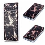 For Galaxy S10 Plating Marble Pattern Soft TPU Protective Case(Black Gold)