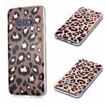 For Galaxy S10e Plating Marble Pattern Soft TPU Protective Case(Leopard)