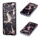 For Galaxy S10e Plating Marble Pattern Soft TPU Protective Case(Black Gold)