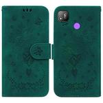 For Tecno Pop 4 Butterfly Rose Embossed Leather Phone Case(Green)