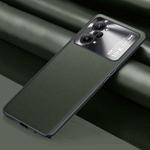 For OPPO K10 Pro Plain Skin Leather Phone Case(Green)