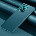 For Xiaomi Redmi Note 11T 5G Plain Skin Leather Phone Case(Cyan)
