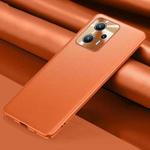 For Xiaomi Redmi Note 11T 5G Plain Skin Leather Phone Case(Orange)