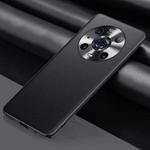 For Honor Magic4 Pro Plain Skin Leather Phone Case(Black)