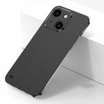 Electroplating Frosted Frameless Phone Case For iPhone 13(Black)