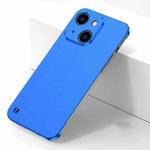 Electroplating Frosted Frameless Phone Case For iPhone 13(Blue)