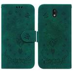 For Nokia 1.3 Butterfly Rose Embossed Leather Phone Case(Green)