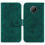 For Nokia G300 Butterfly Rose Embossed Leather Phone Case(Green)