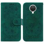 For Nokia G10 / G20 Butterfly Rose Embossed Leather Phone Case(Green)