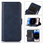 For iPhone 14 Pro Cow Texture Leather Phone Case (Blue)