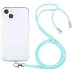 For iPhone 13 Lanyard Transparent TPU Phone Case(Sky Blue)