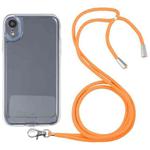 For iPhone XR Lanyard Transparent TPU Phone Case(Orange)