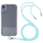 For iPhone XR Lanyard Transparent TPU Phone Case(Sky Blue)