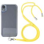 For iPhone XR Lanyard Transparent TPU Phone Case(Yellow)