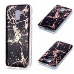 For Galaxy J6 (2018) Plating Marble Pattern Soft TPU Protective Case(Black Gold)
