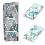 For Galaxy A9 (2018) / A9s Plating Marble Pattern Soft TPU Protective Case(Green White)