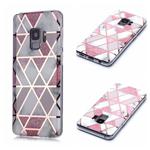 For Galaxy S9 Plating Marble Pattern Soft TPU Protective Case(Pink)