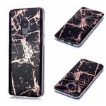 For Galaxy S9 Plating Marble Pattern Soft TPU Protective Case(Black Gold)