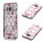 For Galaxy S8+ Plating Marble Pattern Soft TPU Protective Case(Pink)