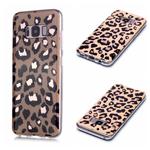For Galaxy S8+ Plating Marble Pattern Soft TPU Protective Case(Leopard)