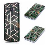 For Galaxy S7 Plating Marble Pattern Soft TPU Protective Case(Green)
