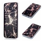 For Galaxy S7 Plating Marble Pattern Soft TPU Protective Case(Black Gold)