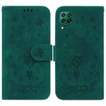 For Huawei P40 Lite / nova 6 SE / nova 7i Butterfly Rose Embossed Leather Phone Case(Green)