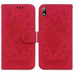 For Huawei Y5 2019 / Honor 8S Butterfly Rose Embossed Leather Phone Case(Red)