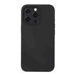 For iPhone 14 Pro Max Liquid Silicone Phone Case (Black)