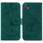 For Motorola Moto G50 5G Butterfly Rose Embossed Leather Phone Case(Green)