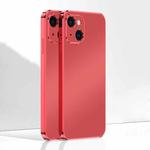 Ultra Thin Electroplated Frosted TPU Phone Case For iPhone 13(Red)