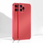 Ultra Thin Electroplated Frosted TPU Phone Case For iPhone 12 Pro Max(Red)