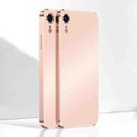 Ultra Thin Electroplated Frosted TPU Phone Case For iPhone XR(Pink)