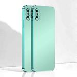 Ultra Thin Electroplated Frosted TPU Phone Case For iPhone XS(Light Green)