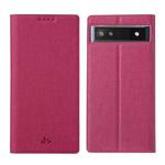 For Google Pixel 6a ViLi DMX Series Shockproof Magnetic Flip Leather Phone Case(Rose Red)