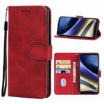 For Motorola Moto G52j 5G Leather Phone Case(Red)