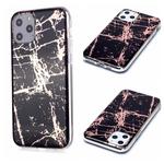 For iPhone 11 Pro For  iPhone 11 Pro Plating Marble Pattern Soft TPU Protective Case(Black Gold)