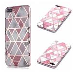 For iPhone 7 Plus / 8 Plus Plating Marble Pattern Soft TPU Protective Case(Pink)