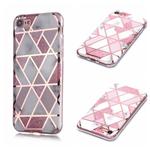 For iPhone 7 / 8 Plating Marble Pattern Soft TPU Protective Case(Pink)