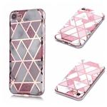 For iPhone 6 Plus / 6s Plus Plating Marble Pattern Soft TPU Protective Case(Pink)