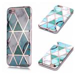 For iPhone 6 / 6s Plating Marble Pattern Soft TPU Protective Case(Green White)
