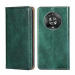 For Honor Magic4 Gloss Oil Solid Color Magnetic Flip Leather Phone Case(Green)