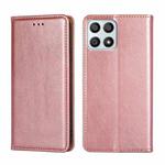 For Honor X30i Gloss Oil Solid Color Magnetic Flip Leather Phone Case(Rose Gold)