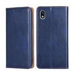 For Sony Xperia Ace III Gloss Oil Solid Color Magnetic Flip Leather Phone Case(Blue)