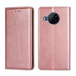 For Nokia X100 Gloss Oil Solid Color Magnetic Flip Leather Phone Case(Rose Gold)