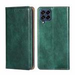 For Samsung Galaxy M53 5G Gloss Oil Solid Color Magnetic Flip Leather Phone Case(Green)